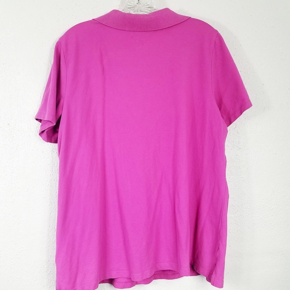 Plus Size Tommy Hilfiger Hot Pink Polo Shirt - Picture 5 of 8
